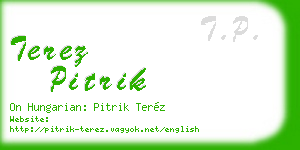 terez pitrik business card